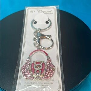 Pink Purse Bag Charm Keychain NIP